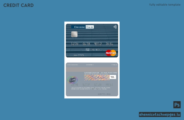 Mustervorschau der Mastercard der litauischen Danske Bank